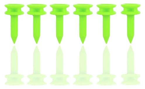 ZPLASK 60 Pcs Golf Tees Plastic, Castle Tees Golf, Green Golf Tees, Green Tees Golf Reusable Durable Castle Tees Small Golf Tees for Golf Practice Training Professional Height Control
