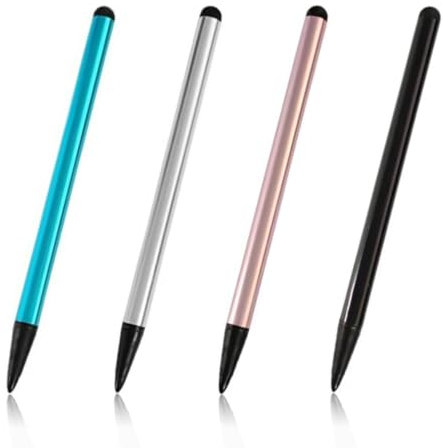 Pack de 4 stylets universels capacitifs pour écran tactile, stylets pour toutes les tablettes, stylet pour écran tactile, pour iPhone iPad Pro Mini Samsung Galaxy Surface Huawei Lenovo etc