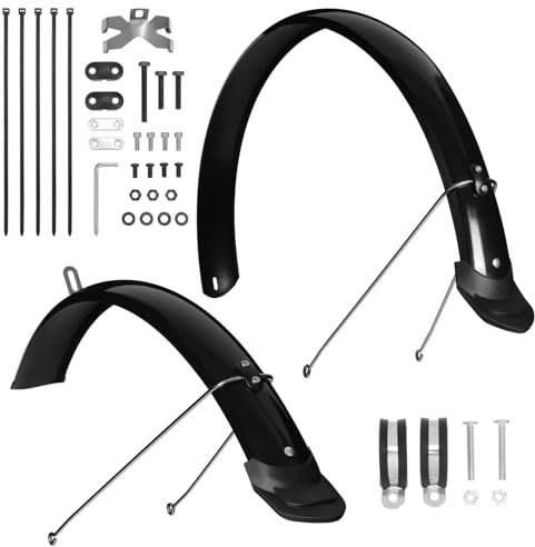 Kisangel 1 Set Bike Mudguards Road Bike Front Rear Wheel Mudguards Replacement Cycling Accessories for 26 Inch Tire