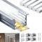 LASLUX Einbau LED Aluminium Profil 5 x 2 m (10 m) für LED-Streifen U-Form Aluminiumprofil mit mattweißer PC-Abdeckung und Montagezubehör 2000 × 27,2 × 15 mm