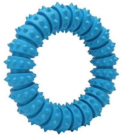 Akozon Hundedorn-Ring-Ornamente, Weiches Gummi, Robuster Bissschutz, Interaktiver Hunde-Kauring, Ornamente für Mittelgroße und Große Hunde
