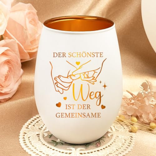 Hochzeitstag Geschenk - Goldene Hochzeit, Silberhochzeit, Rubinhochzeit, Rosenhochzeit, Verlobungsgeschenk, Jahrestag Geschenk für sie
