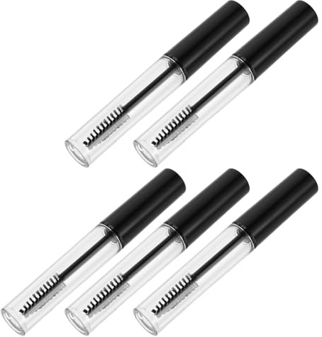 SHERCHPRY 5 Leere Mascara Tuben 3 Ml Durchsichtige Selbstgemacht Flaschen aus Kunststoff für Wimpernpflege und Reisen