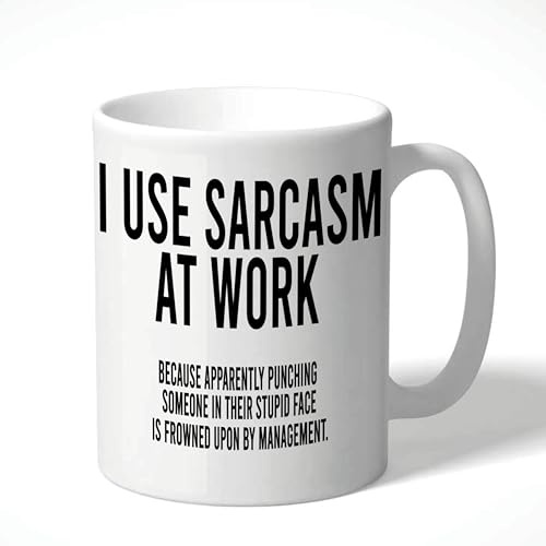 Wanky Candles Sarcastic Office Work Mug Coffee Cup CMUG121 | I Use Sarcasm, For Men and Women, Work Colleague Office Banter, Birthday Secret Santa Gift