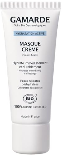 GAMARDE Bio-Kosmetik: Feuchtigkeitsspendende Creme-Maske mit Hyaluronsäure I Natur-Kosmetik Gesichtsmaske I Gesichtsmaske für trockene Haut I Face Mask I Gesichtsmaske Männer & Frauen I Vegan I 40 ml
