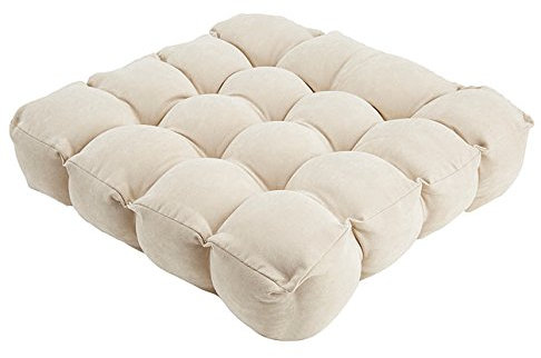 Lancashire Textile Armchair Booster Cushion Seat Rise Support with 13 Cm Thick Lift, Color - Ivory - Hollowfibre Filled Seat Cushion - Comfort Using on Dining Chairs, Car seats and Arm Chairs