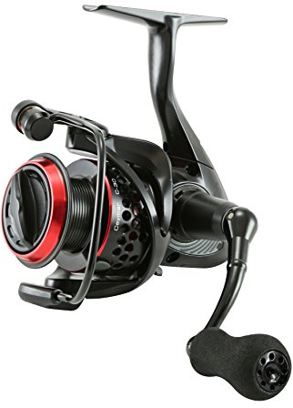 Okuma Ceymar Spinnrolle Größe 10, 2,3 kg maximale Bremskraft, Schwarz/Rot