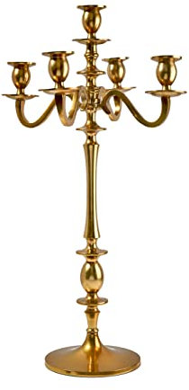 Serene Spaces Living Kerzenleuchter und Kerzenhalter, elegant, für Hochzeit oder Party, 3 Größen erhältlich 7in W x 11 1/2in D x 25 3/4in H Gold