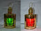 Marine Nautical Store Elektrische Laterne aus massivem Messing, 2 Stück, grün/rot, Heimdekoration, LED, Tischhalterung, 25,4 cm, nicht wasserdicht