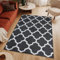 TAPISO Luxury Teppich Kurzflor Modern Marokkanisch Geometrisch Kleeblatt Gitter Rauten Muster Grau Weiß Schlafzimmer Wohnzimmer ÖKOTEX 300 x 400 cm