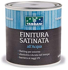 Finitura Vernice Satinata all'acqua per Legno Lt.0,75 Tassani