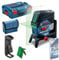 Bosch Professional 12V System Kreuzlinienlaser GCL 2-50 CG (Ohne Akku und Ladegerät, grüner Laser, Innenbereich, mit App-Funktion und Halterung, sichtbarer Arbeitsbereich: bis 20 m, in L-BOXX)