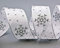 20 m x 40 mm Dekoband Snow Wonder WEISS Silber Geschenkband Schneeflocken Chiffonband mit Draht Lurex Schleifenband glänzend Winter Weihnachten