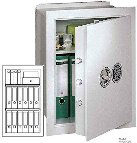 Müller Safe VCO 10 Wandtresor, Mechanisches Kombinationsschloss ZKS anstatt des Doppelbartschlosses, Grad 1 nach EN 1143-1, H102xB60xT39 cm, 140 kg