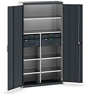 cubio Koffer-Flügeltürenschrank bestückt, mit 2x Systainer3 / 2x Organizer