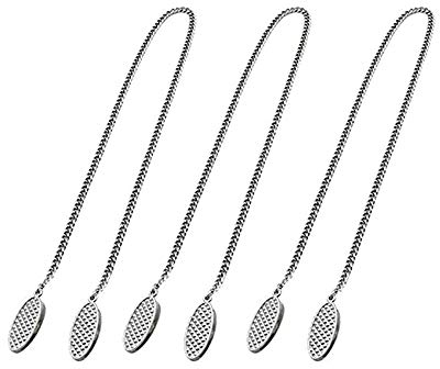 Srup 3 Stück Serviettenkette, Serviettenclips, Serviettenketter, Serviettenkette mit Klammern, serviettenkette mit clip senioren, Serviettenkette mit Klammern Edelstahl, für Kinder Erwachsene Alten