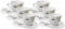 6-teilig Sansibar Kaffeetassen Set aus Porzellan, dickwandig mit Untertassen, Café Caffè Kaffee Tassen (6er Set Kaffeetassen, 200 ml)