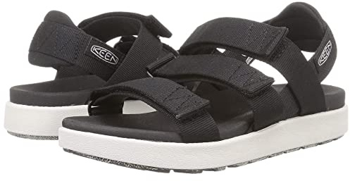 KEEN Women's Elle Strappy Sandal, Black Vapor, 39.5 EU