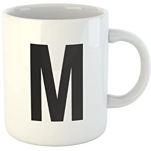 clothinx Geschenk Tasse mit Buchstaben M - Buchstabentasse - Anfangsbuchstabe - Initiale - Kaffeebecher - Teetasse - individuelles Geschenk - persönliche Geschenkidee Geschenk für Büro oder Zuhause