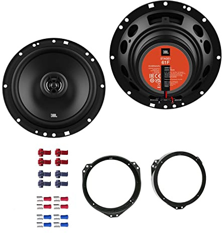 JBL Stage1 61F Lautsprecher mit Einbauset passend für Opel Astra F 1991-2000 Türen vorne 400 W 165mm 2 Wege Koax