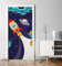 MyMaxxi - Tür bekleben mit Türtapete Türposter Türfolie Selbstklebend 90x200 Spielspaß im Weltall mit Kindern - Tür verschönern Türaufkleber Türklebefolie Planeten Kindergarten blau weiß