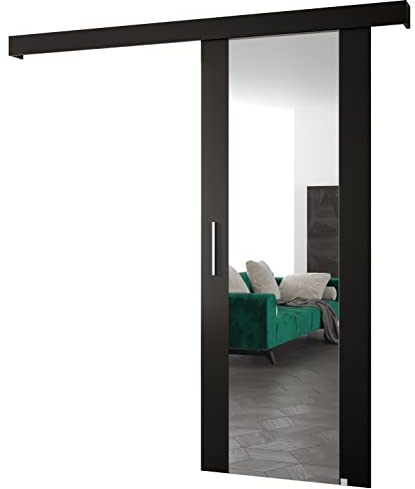 Schiebetür Komplettset - Schiebetürsystem Salwador 2 - Schiebetüren - Trennwände - Raumteiler - Innentüren, Tür 90 x 204 cm - Schiebetür Schiene - Zimmertür mit Schiebetür Griff - Saloontür