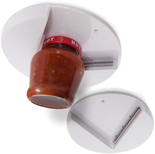 Jar Opener, Under Cabinet Jar Lid Bottle Opener, Ideal for Seniors with Weak or Arritic Hands