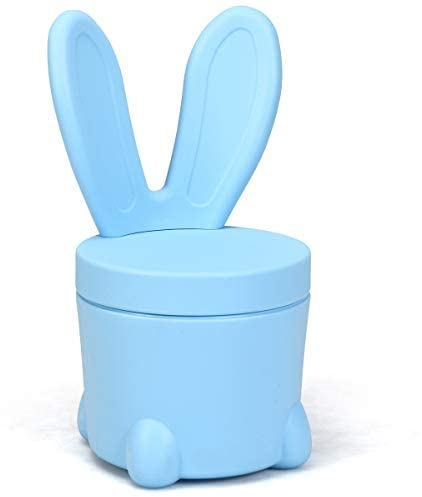COSTWAY Kinderhocker mit Stauraum, Hase Kinderstuhl aus Kunststoff, Kinder Tierhcoker bis 120kg belastbar, Sitzhocker für Kinderzimmer & Garten (Blau)…