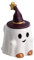 LingXuanGe Taza fantasma, taza de Halloween, taza de café de Halloween, linda taza de café fantasma, taza de café de cerámica fantasma de Halloween, 16 onzas líquidas (color: sonrisa)