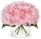 Oairse Fiori artificiali di ortensia in vaso, realistici al tatto, in vaso di vetro, con finta seta d'acqua, rosa, composizione di fiori finti per casa, bagno, matrimonio, decorazione natalizia
