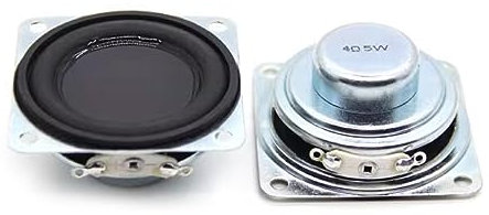 Yisawroy Lot de 2 mini haut-parleurs portables 4 Ohm 5 W 45 mm Gamme complète en néodyme ultra-mince pour home cinéma 45 mm