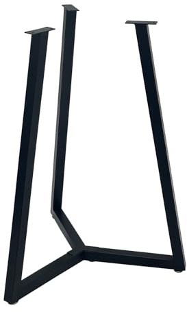JIANZHUO Pieds de table ronds de 71,1 cm, base de table basse en métal, pieds en fer noir pour table, pieds de meubles en métal, pieds de table à manger