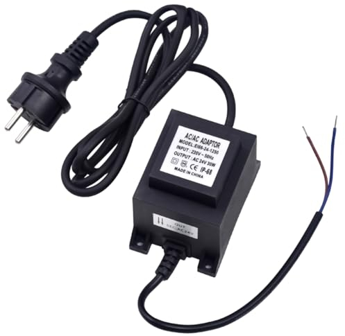 Karyoosi LED Trafo 24V Netzteil AC/AC 30W 1.25A, Außen Steckernetzteil Transformator IP68 für LED-Beleuchtung und Teichpumpen