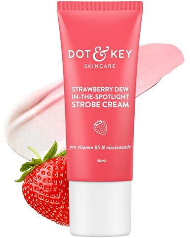 Strawberry Dew Strobe Cream for Face | Skin Radiance Cream | Moisturizer & Highlighter for Face | for Dewy Glazed Instant Glow | Boosts Hydration| for Women & Men | 30ml