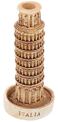 DOITOOL Schiefer Turm von Pisa Modell Turm-Sammelfigur Aquarium Höhle Modelle Spielzeuge Aquarium Landschaftsbau Ornamente Aquarienverzierung Puzzle schmücken Skulptur Statue Reisen Harz