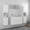 LAPOOH Set Mobili da Bagno Moderno Completo, Bianco in Truciolato, Set Arredo Bagno, SPU:3071063
