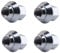 ZANTESR Set of 4 Alloy Wheel Nuts, M12 x 1.5 Taper Washer, 19mm Hex Used for Ford Alloy Wheels & More(Silver)