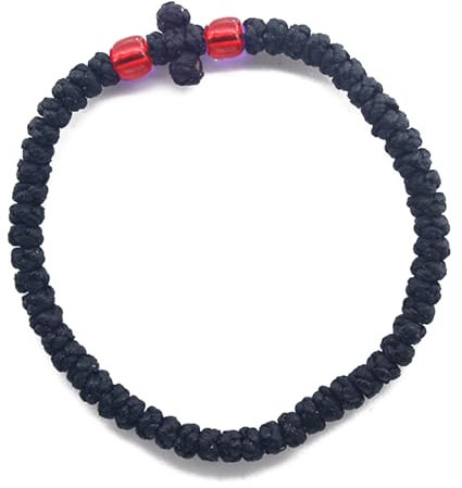 Scnvsi Greek Orthodox Handchain Handmade Prayer Rope Bracelet Christian Bangle Elegant Religious Jewelry for Women Mens