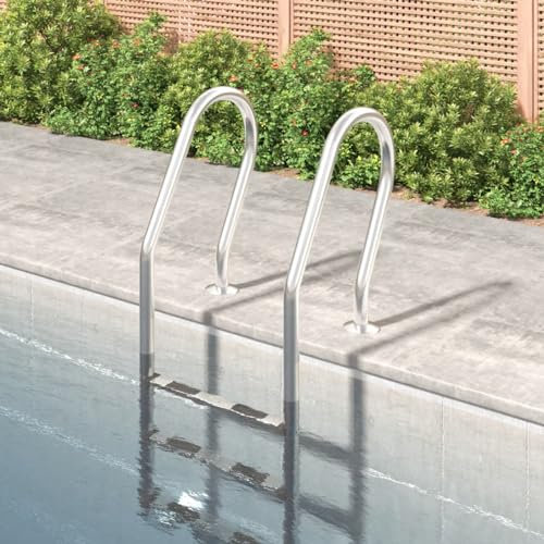 LAPOOH Escalera para Piscina Acero Inoxidable 304 54x38x158 cm, Escaleras para Piscinas, Peldaños Escalera Piscina, Elevador De Escalera 93455