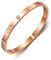 GILIEYER Gold Plated Love Friendship Bracelet, Stainless Steel Cubic Zirconia Bracelet Bangle Cuff Dainty Clover Bracelets for Women Girls (19, Cross-Rose Gold)