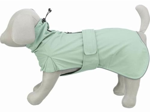 TRIXIE Citystyle Mackintosh Hund Dublin Salbei, Regenschutz, Grüne Hundekleidung, 49 cm, Unisex, Erwachsener, Pull On