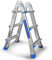 HYUFEIAO Haushaltsleiter für den Außenbereich, Little Giant Ladders, Aluminium-Multifunktionsleiter, professionelle Teleskop-Trittleiter für Dachbodentreppen, Tragfähigkeit 150 kg, 3-stufig