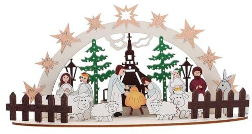 KONTONTY Diy Puzzle-set Zum Selbermachen Mit Jesus-szenen-layout Holz Weihnachtsschild Für Tischdeko Basteln Für Kinder
