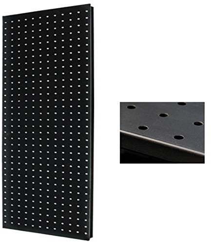 Panneau perforé en métal pour garage - Système de montage mural - Organiseur mural pour garage - 0,8 mm d'épaisseur (88 x 30 cm) - Noir