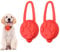2 Dog Collar Light, LED Dog Tag Light Clip-on Silicone Waterproof Pet Safety Lights 3 Modes Light Up Dog Collars High Visibility Puppy Collar Harness Light for Night Walking Running Camping (Red)