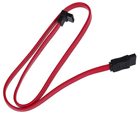 Qussedser 5X 19.7 Pulgadas Forma-L Cable Sata2 Macho a Sata2 Macho para Sata / Sata2 Unidad de Disco Duro/CD-ROM/CDRW/DVD, Color Rojo