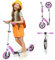 TONBUX Roller Kinder 6 7 8 9+Jahre,Aluminium Scooter Erwachsene,Cityroller Doppeltes Federungssystem, Höhenverstellbar&Klappbar Tretroller,Kickscooter bis 100kg Belastbar (Lila)