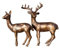 Generisch Bronze-Skulptur Hirsch und REH | Set | Tierfigur aus Bronze handgefertigt