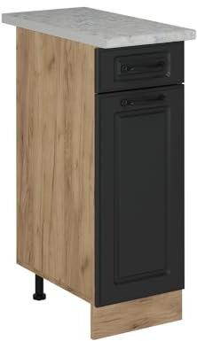 Vicco Mueble bajo de Cocina R-Line, Antracita casa de Campo, 30 cm ET Mármol
