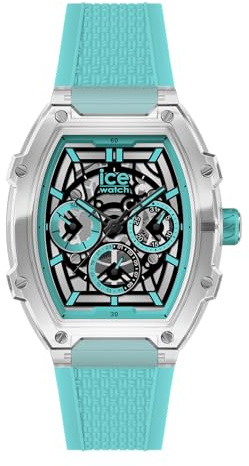 ICE-WATCH - Ice boliday Clear Blue SKEL Plastic - Montre Bleue Pour Homme Avec Bracelet en Silicone - 024287 (Medium)